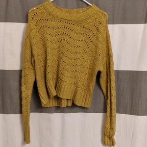 mustard yellow chunky sweater